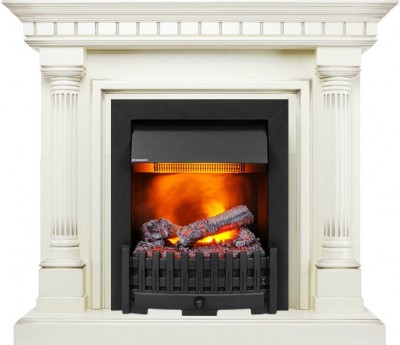 Каминокомплект Dimplex Dallas - Слоновая кость с патиной с очагом Danville Black FB2