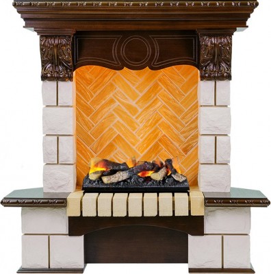 Каминокомплект Dimplex Pierre Luxe - Темный дуб / Шампань (Высота 975мм) Cassette 400 LNH-INT дрова