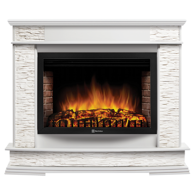 Портал Firelight Scala 25 сланец скалистый белый, шпон белый дуб