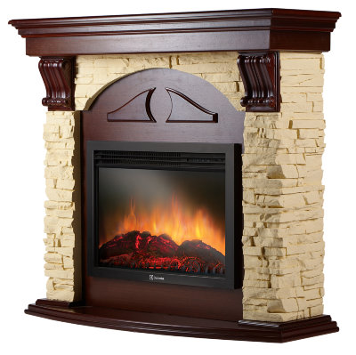 Electrolux Torre 25S камень слоновая кость, шпон темный дуб с очагом EFP/P-2520LS