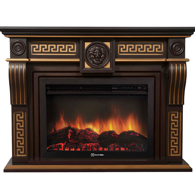 Портал Firelight Vittoriano 30 тёмный дуб с золотой патиной