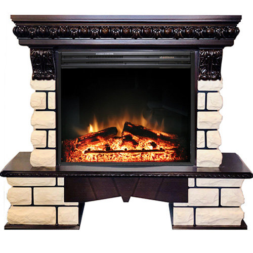 Портал электрокамина Royal Flame Pierre Luxe LORD - Темный дуб / Белый