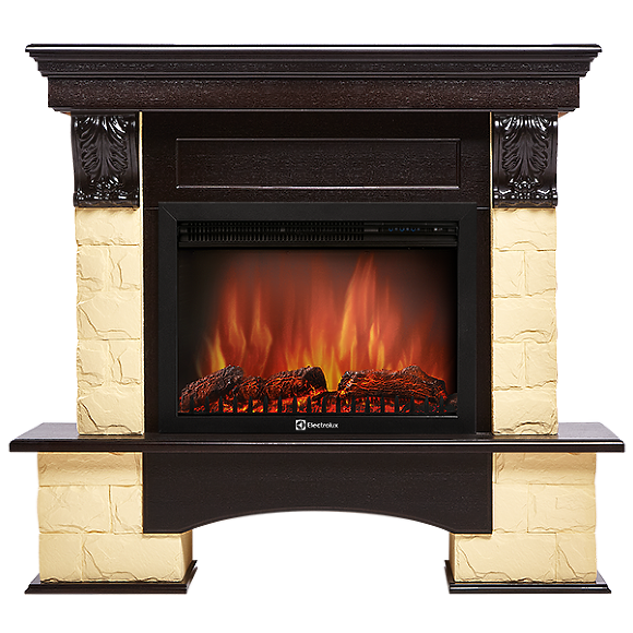 Портал Firelight Forte 25S камень бежевый, венге