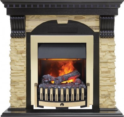 Каминокомплект Dimplex Dublin - Венге / Сланец с очагом Danville Brass FB2