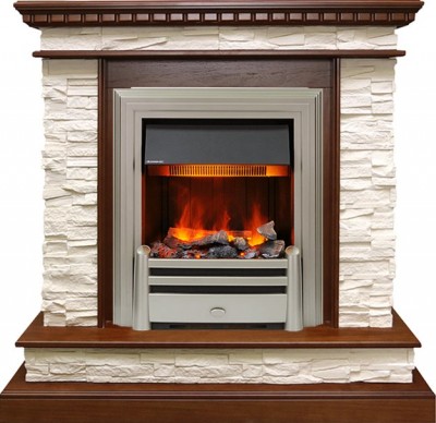 Каминокомплект Dimplex Calgary - Дуб / Сланец белый с очагом Chesford