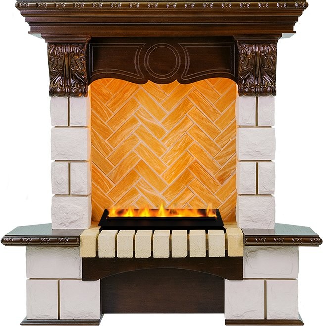 Каминокомплект Dimplex Pierre Luxe угловой - Темный дуб / Шампань 975мм с Cassette 400 LNH-INT PS