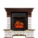 Каминокомплект Royal Flame Pierre Luxe угловой - Темный дуб / Белый с очагом Majestic FX Black