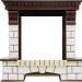 Каминокомплект Royal Flame Pierre Luxe угловой - Темный дуб / Белый с очагом Majestic FX M Black