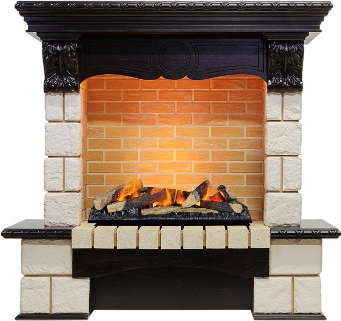 Каминокомплект Dimplex Pierre Luxe - Венге / Шампань h=1035 мм с очагом Cassette 600 LNH-INT дрова