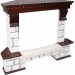 Портал электрокамина Royal Flame Pierre Luxe Dioramic 28 FX камень белый/темный дуб