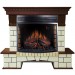 Портал электрокамина Royal Flame Pierre Luxe Dioramic 28 FX камень белый/темный дуб