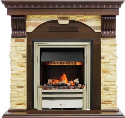 Каминокомплект Dimplex Dublin - Темный дуб / Сланец с очагом Cavendish
