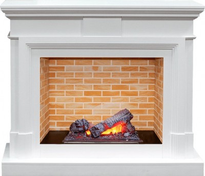 Каминокомплект Dimplex Coventry - Белый / Кирпич  с очагом Cassette 400 NH