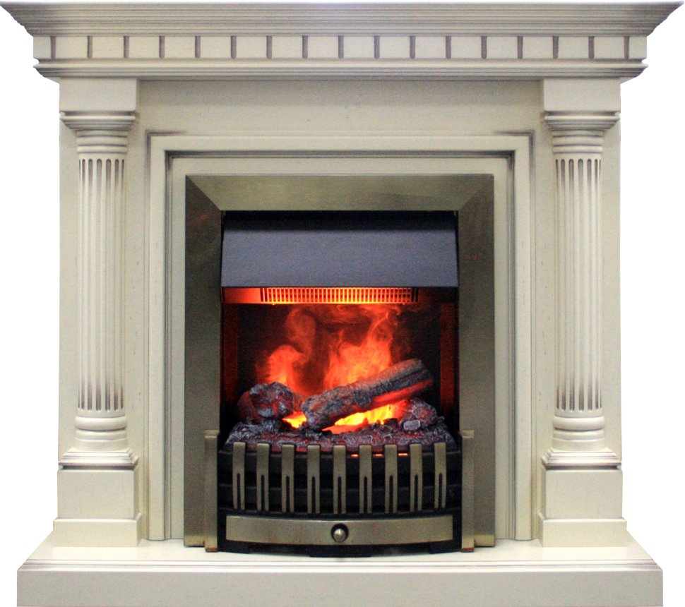 Портал электрокамина Royal Flame Dallas - Слоновая кость с патиной