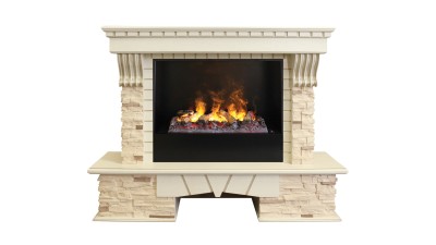 Камин электрический RealFlame Sorento 25,5/26 WT с очагом 3D Cassette 630 + Black вставка