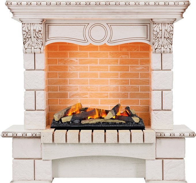 Каминокомплект Dimplex Pierre Luxe - Слоновая кость / Шампань h=1035 мм с Cassette 600 LNH-INT дрова