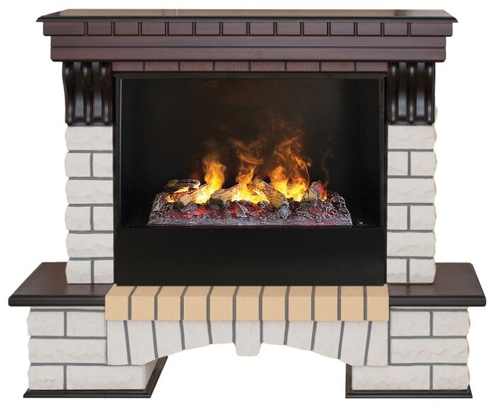 Камин Country 26 AO с очагом 3D Cassette 630 + Black вставка