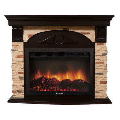 Портал Firelight Torre 25S камень сланец натуральный, венге