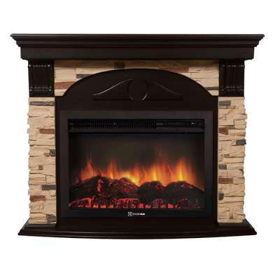 Портал Firelight Torre 25S камень сланец натуральный, темный дуб