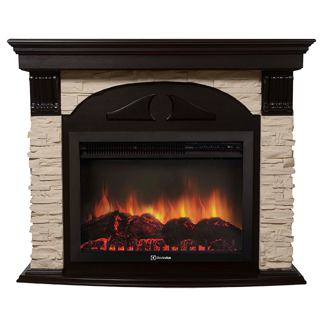 Портал Firelight Torre 25S камень слоновая кость, венге