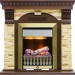 Каминокомплект Dimplex Dublin угловой - Темный дуб / Сланец с очагом Danville Antique Brass FB2