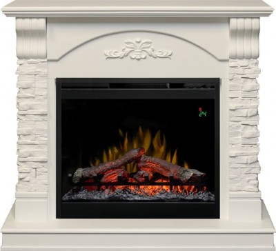 Каминокомплект Dimplex Prague - Белый /Сланец белый с очагом Symphony 26'' DF2624-L