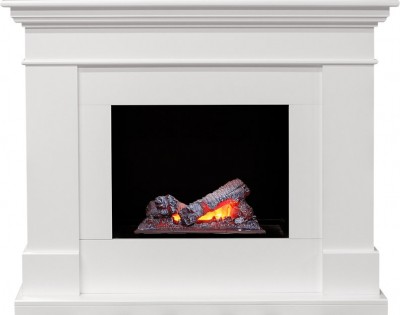 Каминокомплект Dimplex California - Белый (Глубина 380) с очагом Cassette 400 NH