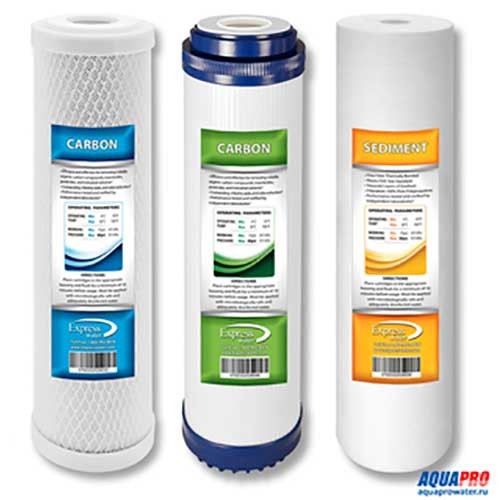 Комплект фильтров для систем очистки воды Aquapro, 3 ступени