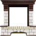 Каминокомплект Royal Flame Pierre Luxe - Темный дуб / Белый с очагом Majestic FX Brass