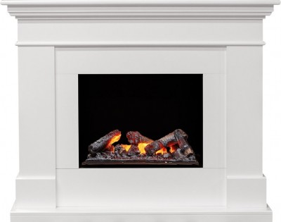 Каминокомплект Dimplex California - Белый (Глубина 380) с очагом Cassette 600 NH