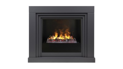 Камин электрический RealFlame Stanley 26 GR с очагом 3D Cassette 630 + Black вставка