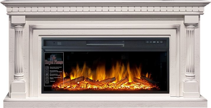 Каминокомплект Royal Flame Dallas - Слоновая кость с патиной 1665 мм с очагом Vision 42 LOG LED