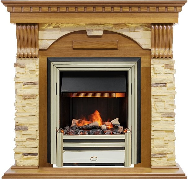 Каминокомплект Dimplex Dublin -  Дуб / Сланец с очагом Cavendish