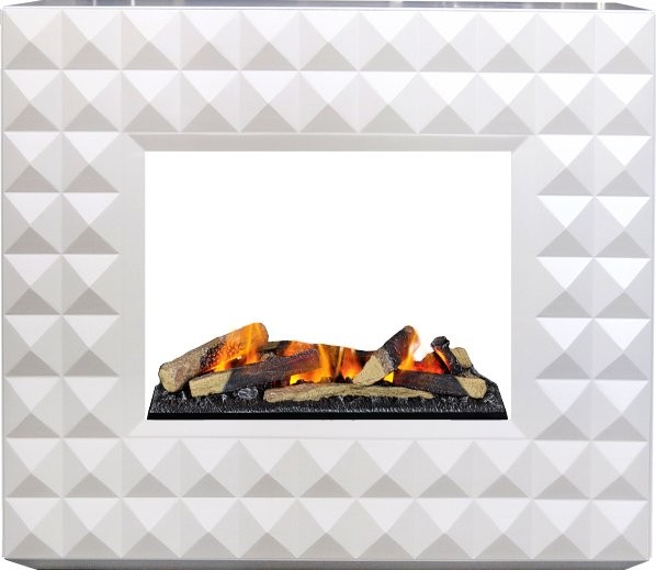 Каминокомплект Dimplex Diamond - Бьянко белый с очагом Cassette 600 LNH-INT (с дровами)