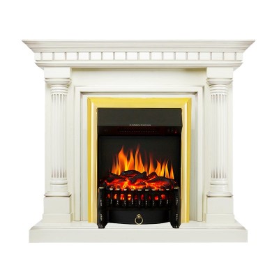 Каминокомплект Royal Flame Dallas - Слоновая кость с патиной с очагом Fobos FX Brass