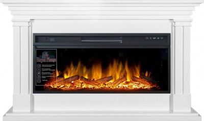 Каминокомплект Royal Flame Lyon  - Белый ( Ширина 1440 мм) с очагом Vision 42 LOG LED