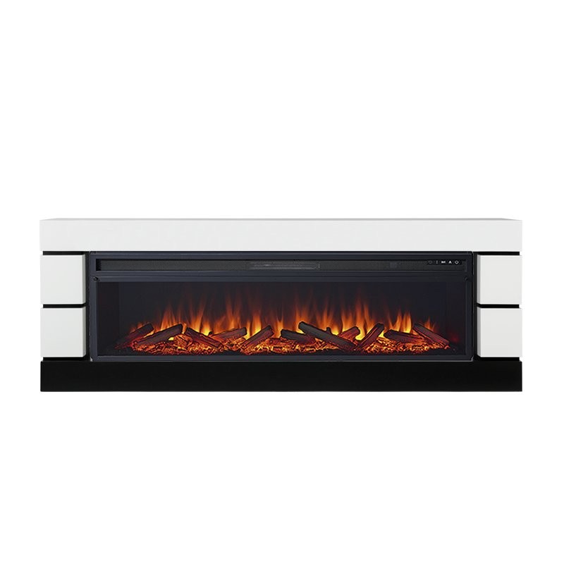 Каминокомплект Royal Flame Modern - Белый с черным с очагом Vision 60 LOG LED