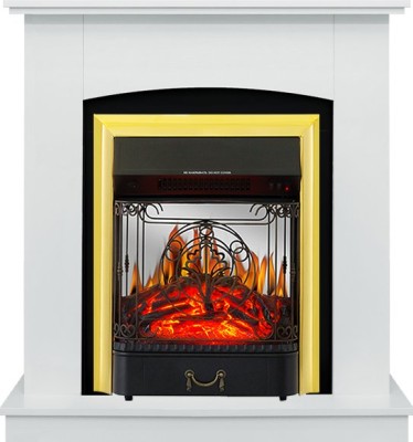 Каминокомплект Royal Flame Barcelona (разборный) - Белый с очагом Majestic FX M Brass
