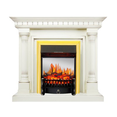 Каминокомплект Royal Flame Dallas - Слоновая кость с патиной с очагом Fobos FX M Brass