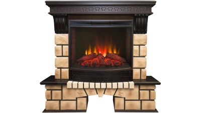 Камин электрический RealFlame Stone Brick 25,5 AO с Evrika 25,5