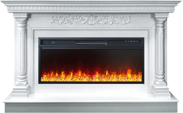 Каминокомплект Royal Flame Sicilia - Белый (Ширина 1530мм) с очагом Vision 42 LED